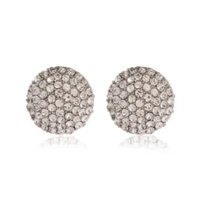 Women's Silver Beads Round Shape Ethnic Stud Earrings for Women