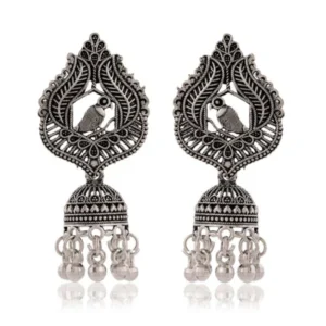 Women's Indian Bollywood Stylish AZ838-OXidised Earrings Traditional Ethnic Jhumka/Jhumki Earrings for Women Unique Design -AZ838-OX-ER5
