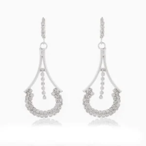 Women's Indo Western Teardrop Shaped Drop Dangles Party Wear Earrings For Women
