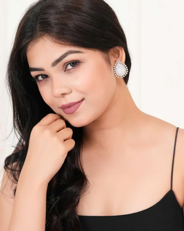 Women's Indo Western Teardrop Shaped Party Wear Ethnic Stud Earrings for Women -AZ838-OX-ER15 - Image 4