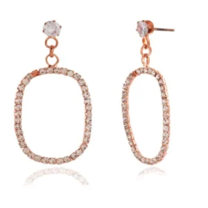 Women's Rose Gold Color Danglers Earrings for Women Party Wear