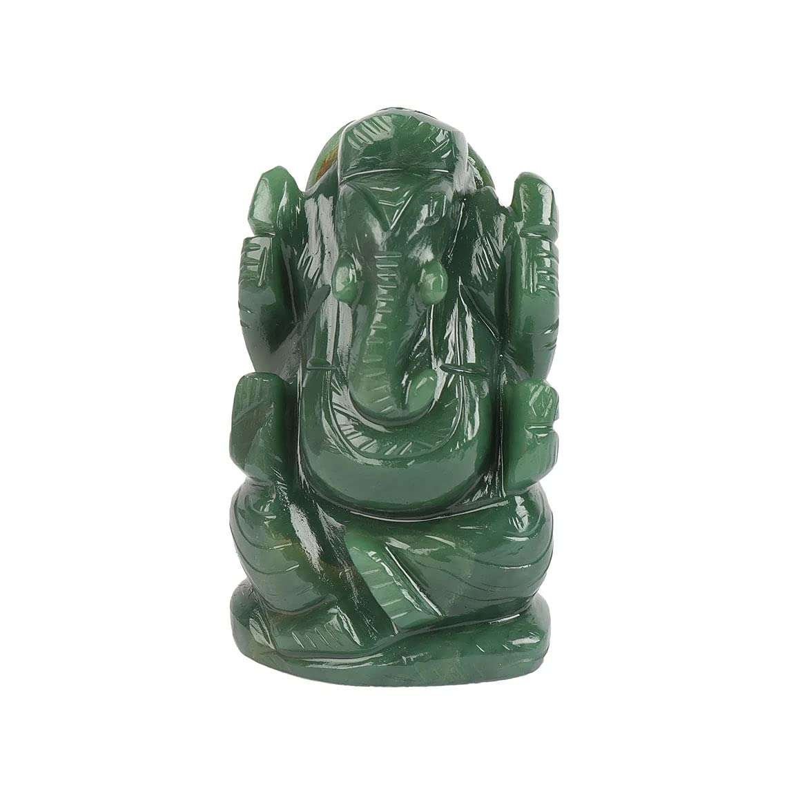 Crystal Ganesha Idol for Home D?cor Peace and Serenity Happy Man for Good Luck, Wealth, Prosperity at Home,Office Ganesha Idol For Gift Item (Green Aventurine)
